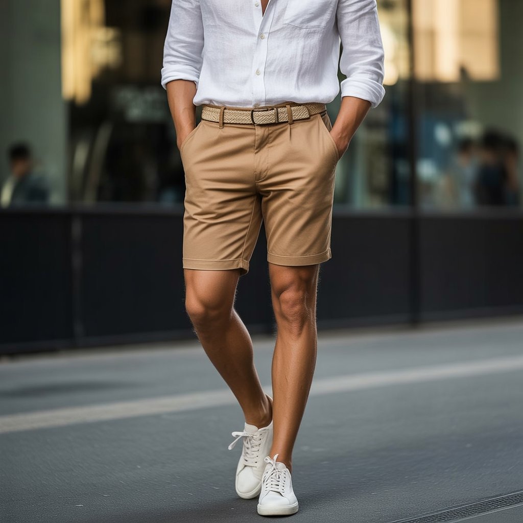 stylish shorts outfit for men